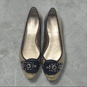Bernardo Python Animal Print Ballet 9M Slip On